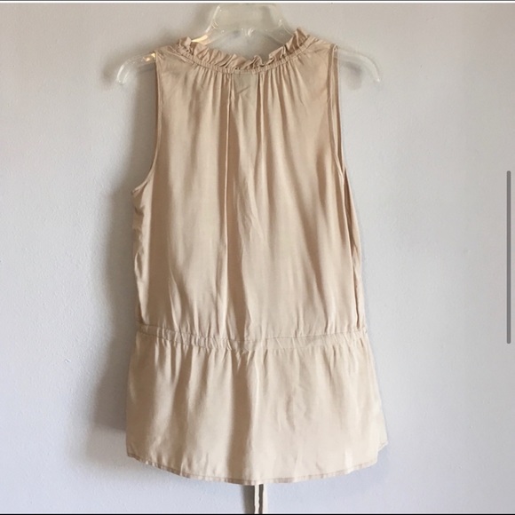 Surplus Blouse Peplum Utility Top Sleeveless Ties - Picture 2 of 4